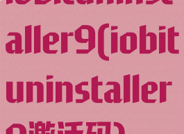 iobituninstaller9(iobituninstaller9激活码)