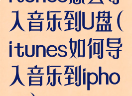 itunes怎么导入音乐到U盘(itunes如何导入音乐到iphone)