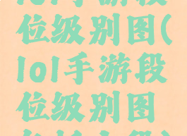 lol手游段位级别图(lol手游段位级别图包括小段)