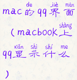 mac的qq界面(macbook上qq显示什么)