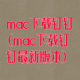 mac下载钉钉(mac下载钉钉最新版本)