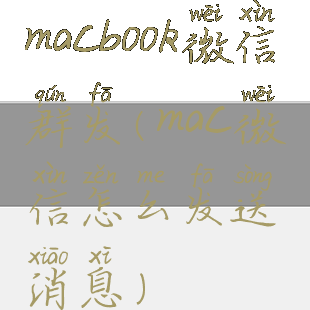 macbook微信群发(mac微信怎么发送消息)