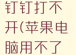 macbook钉钉打不开(苹果电脑用不了钉钉)