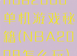 nba2008单机游戏秘籍(NBA2008怎么玩)