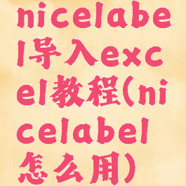 nicelabel导入excel教程(nicelabel怎么用)