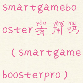 smartgamebooster有用吗(smartgameboosterpro)
