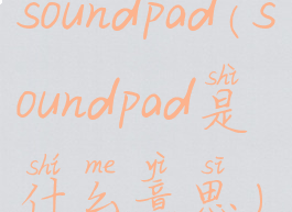 soundpad(soundpad是什么意思)