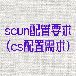scun配置要求(cs配置需求)