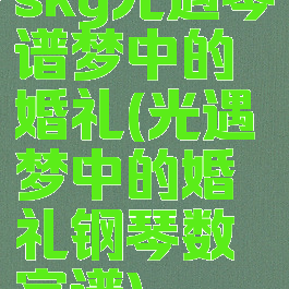 sky光遇琴谱梦中的婚礼(光遇梦中的婚礼钢琴数字谱)