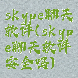 skype聊天软件(skype聊天软件安全吗)