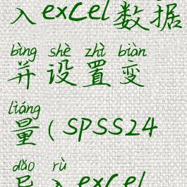 spss如何导入excel数据并设置变量(spss24导入excel数据)