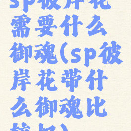 sp彼岸花需要什么御魂(sp彼岸花带什么御魂比较好)
