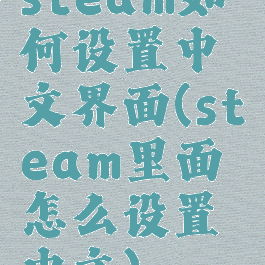 steam如何设置中文界面(steam里面怎么设置中文)