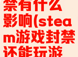 steam封禁有什么影响(steam游戏封禁还能玩游戏吗)