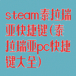 steam泰拉瑞亚快捷键(泰拉瑞亚pc快捷键大全)