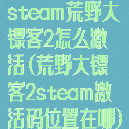 steam荒野大镖客2怎么激活(荒野大镖客2steam激活码位置在哪)