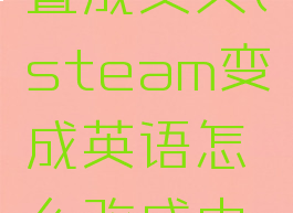 steam设置成英文(steam变成英语怎么改成中文?)