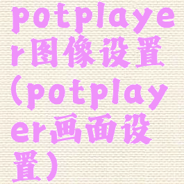 potplayer图像设置(potplayer画面设置)