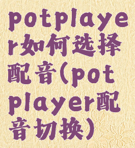 potplayer如何选择配音(potplayer配音切换)