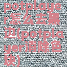potplayer怎么去黑边(potplayer消除色块)