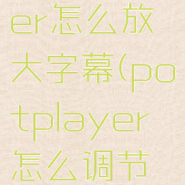 potplayer怎么放大字幕(potplayer怎么调节字幕大小)