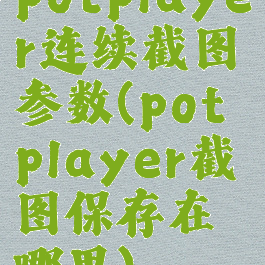 potplayer连续截图参数(potplayer截图保存在哪里)
