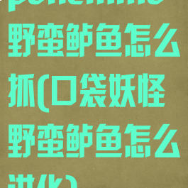 pokemmo野蛮鲈鱼怎么抓(口袋妖怪野蛮鲈鱼怎么进化)