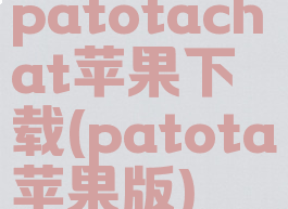 patotachat苹果下载(patota苹果版)