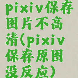 pixiv保存图片不高清(pixiv保存原图没反应)