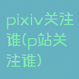 pixiv关注谁(p站关注谁)