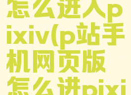 p站网页版怎么进入pixiv(p站手机网页版怎么进pixiv)