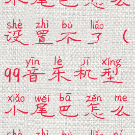 qq音乐机型小尾巴怎么设置不了(qq音乐机型小尾巴怎么设置不了呢)