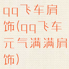 qq飞车肩饰(qq飞车元气满满肩饰)