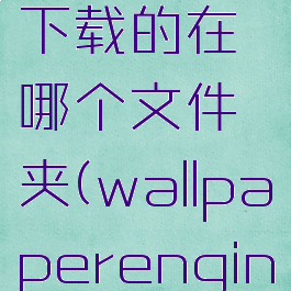 wallpaperengine下载的在哪个文件夹(wallpaperengine文件下载位置)