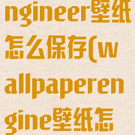 wallpaperengineer壁纸怎么保存(wallpaperengine壁纸怎么保存)