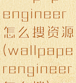 wallpaperengineer怎么搜资源(wallpaperengineer怎么搜)