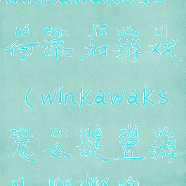 winkawaks如何添加游戏(winkawaks怎么设置游戏名中文)
