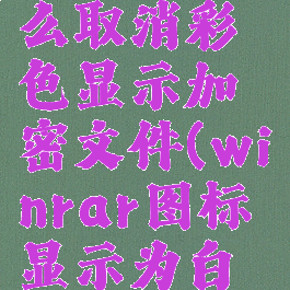 winrar怎么取消彩色显示加密文件(winrar图标显示为白色底)