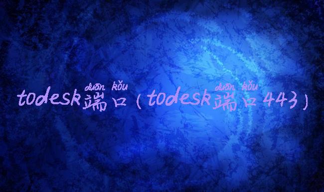 todesk端口(todesk端口443)
