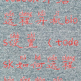 todesk开启远程开机bios设置(todesk如何远程唤醒电脑)