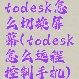 todesk怎么切换屏幕(todesk怎么远程控制手机)