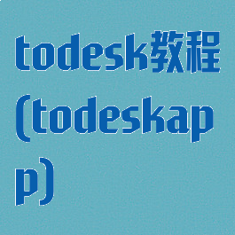 todesk教程(todeskapp)