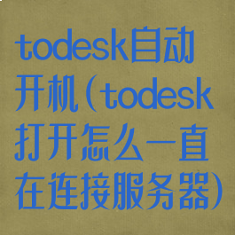 todesk自动开机(todesk打开怎么一直在连接服务器)