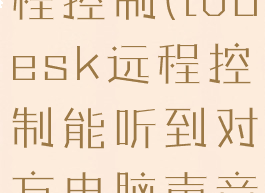 todesk远程控制(todesk远程控制能听到对方电脑声音吗)