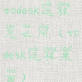 todesk远程怎么用(todesk远程桌面)