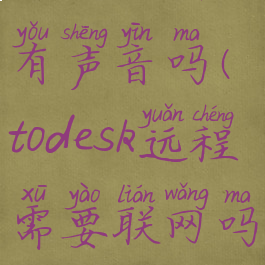 todesk远程有声音吗(todesk远程需要联网吗)