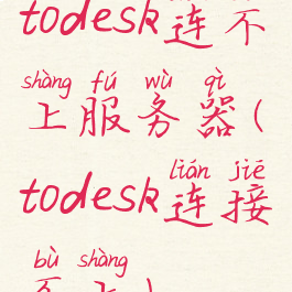 todesk连不上服务器(todesk连接不上)