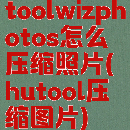toolwizphotos怎么压缩照片(hutool压缩图片)