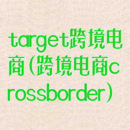 target跨境电商(跨境电商crossborder)