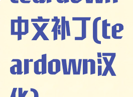 teardown中文补丁(teardown汉化)